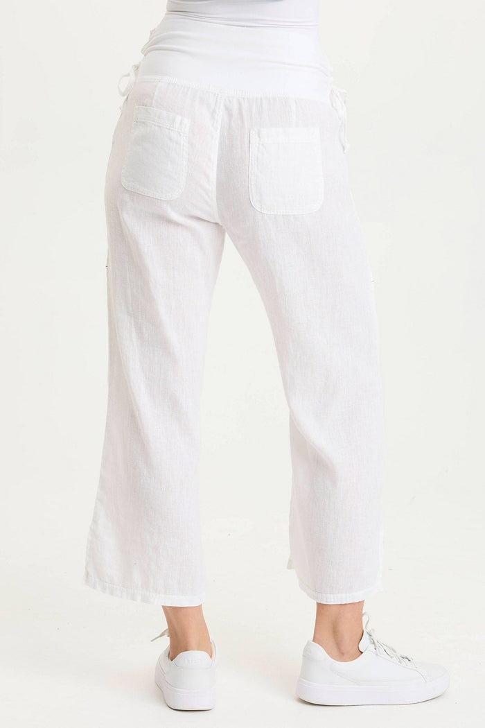 XCVI Amica High Waist Linen Cargo Pant