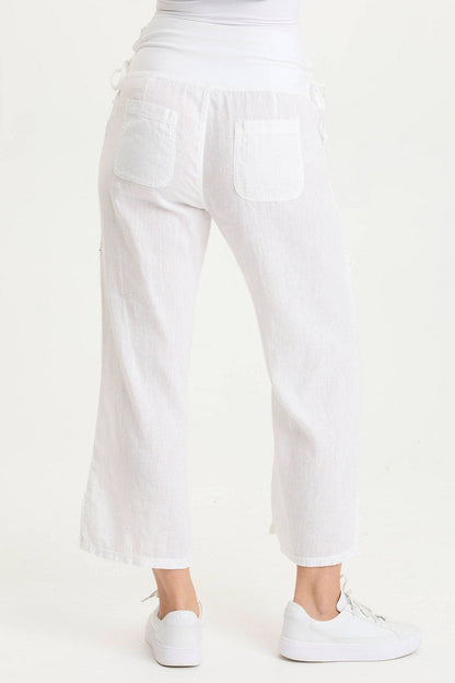 XCVI Amica High Waist Linen Cargo Pant