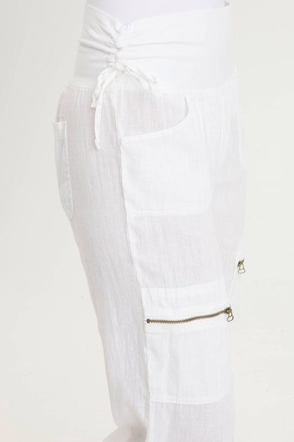 XCVI Amica High Waist Linen Cargo Pant