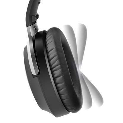Aria Pro Bluetooth 5.0 HD Headphones with ANC and detachable boom mic and soft  replaceable earpads