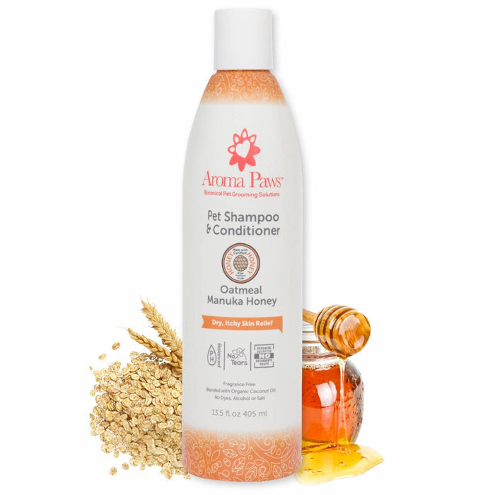 Aroma Paws - Oatmeal Manuka Honey Dog Shampoo & Conditioner in One - Dog.Dog.Cat.