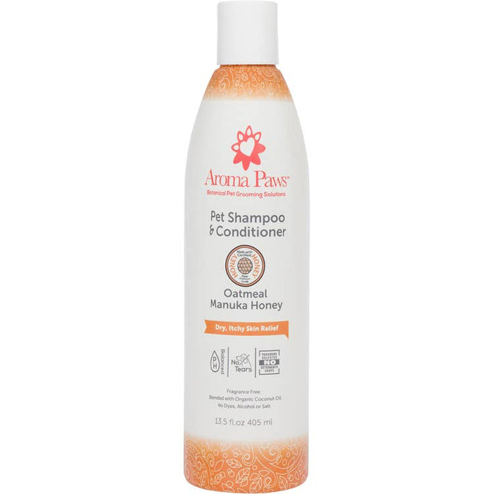 Aroma Paws - Oatmeal Manuka Honey Dog Shampoo & Conditioner in One - Dog.Dog.Cat.