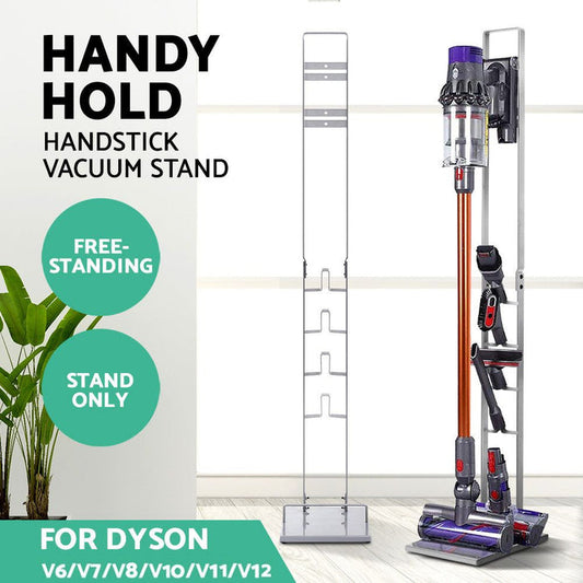 Artiss Freestanding Dyson Vacuum Stand Rack Holder for Dyson V6 V7 V8 V10 V11 V12 Silver -Home Living Store - -