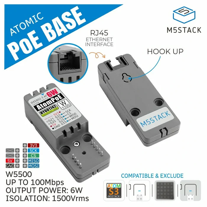 ATOMIC PoE Base W5500 - m5stack-store