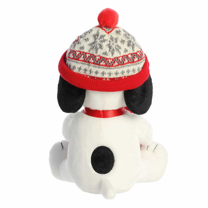 Aurora Plush 8 Inch Peanuts Winter Hat Snoopy with Mug Holiday Plush Toy