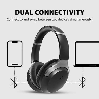 Aria 3 Noise Cancelling Headphones with Mic, dual Bluetooth connection for seamless PC and phone swap