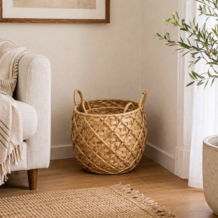 Azalea Handwoven Water Hyacinth Basket Set (Set of 2)