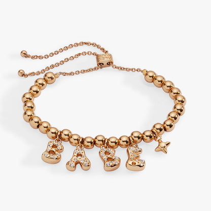 'Babe' Bubble Beaded Bolo Bracelet