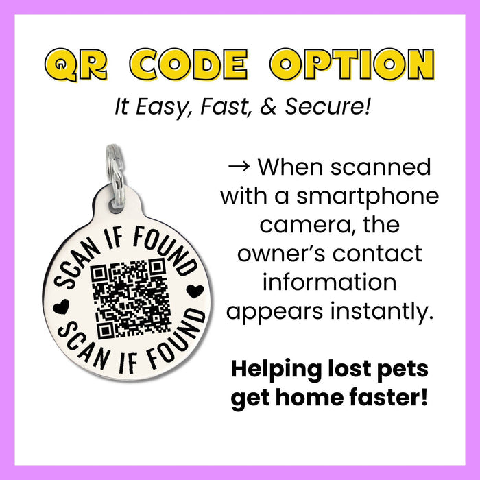 Bad Tags - Enamel Dog Tag w/ Scannable Pet ID - Ask About my Butthole - Dog.Dog.Cat.