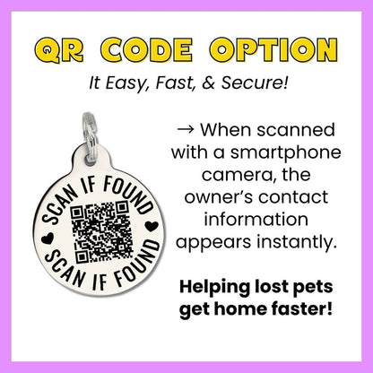 Bad Tags - Enamel Dog Tag w/ Scannable Pet ID - Ask About my Butthole - Dog.Dog.Cat.