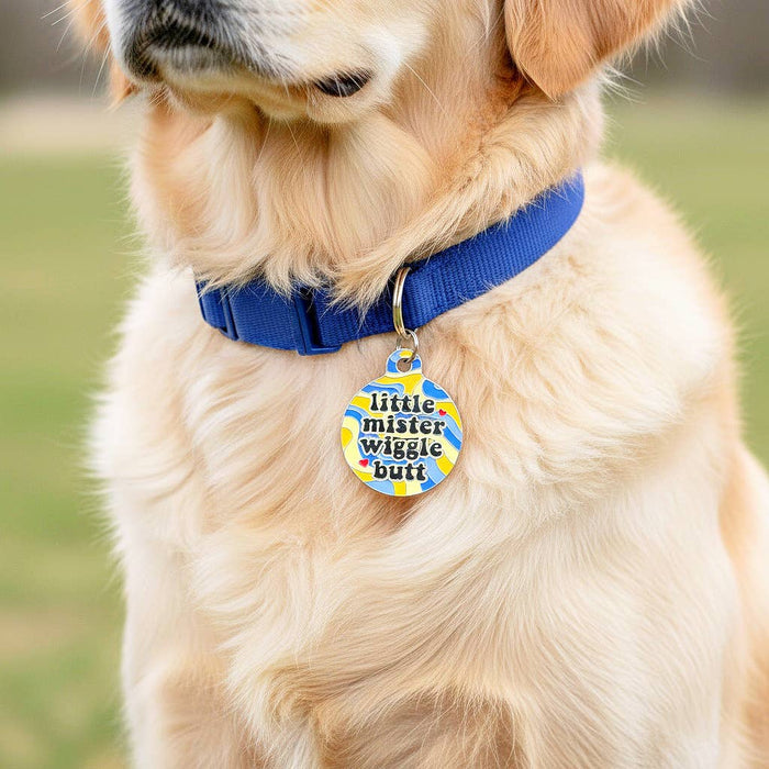 Bad Tags - Funny Personalized Dog ID Tag - Little Mister Wiggle Butt - Dog.Dog.Cat.