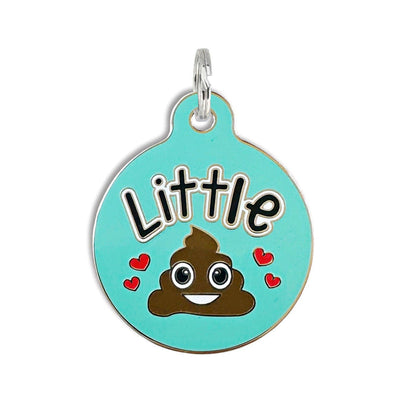 Bad Tags - Dog ID Tag with Personalized QR Code - Little 💩  - Dog.Dog.Cat.
