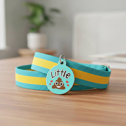 Bad Tags - Dog ID Tag with Personalized QR Code - Little 💩  - Dog.Dog.Cat.