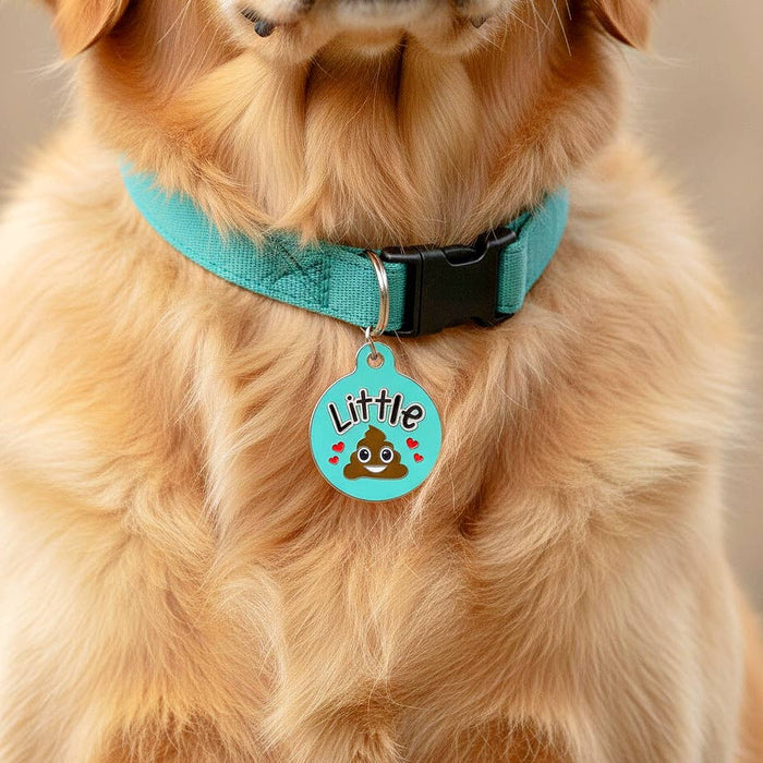 Bad Tags - Dog ID Tag with Personalized QR Code - Little 💩  - Dog.Dog.Cat.