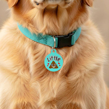Bad Tags - Dog ID Tag with Personalized QR Code - Little 💩  - Dog.Dog.Cat.