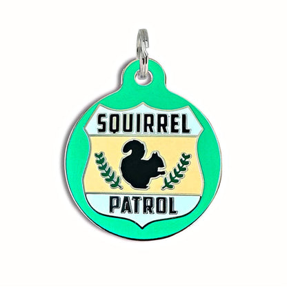 Bad Tags - Dog ID Tag with Personalized QR Code - Squirrel Patrol - Dog.Dog.Cat.