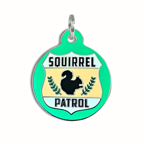 Bad Tags - Dog ID Tag with Personalized QR Code - Squirrel Patrol - Dog.Dog.Cat.