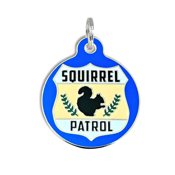 Bad Tags - Dog ID Tag with Personalized QR Code - Squirrel Patrol - Dog.Dog.Cat.