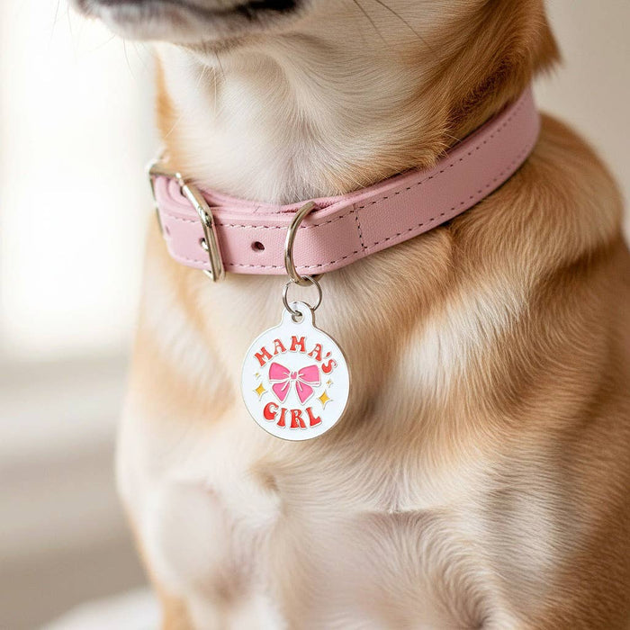 Bad Tags Mama's Girl Enamel Dog ID Tag - Funny Hard Enamel Pet Tag - Dog.Dog.Cat.