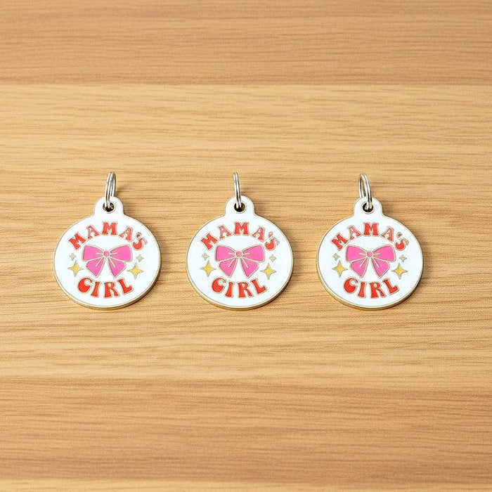 Bad Tags Mama's Girl Enamel Dog ID Tag - Funny Hard Enamel Pet Tag - Dog.Dog.Cat.