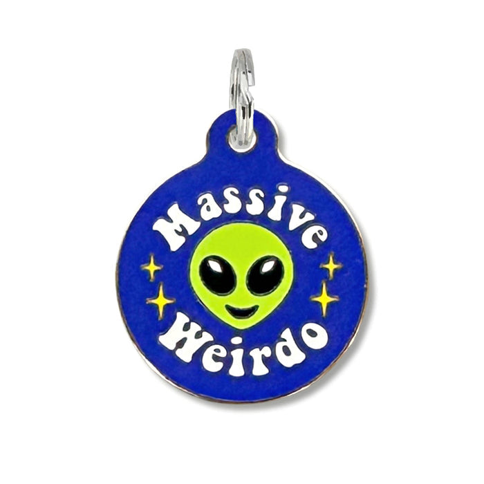 Bad Tags Massive Weirdo Enamel Dog ID Tag - Funny Hard Enamel Pet Tag - Dog.Dog.Cat.