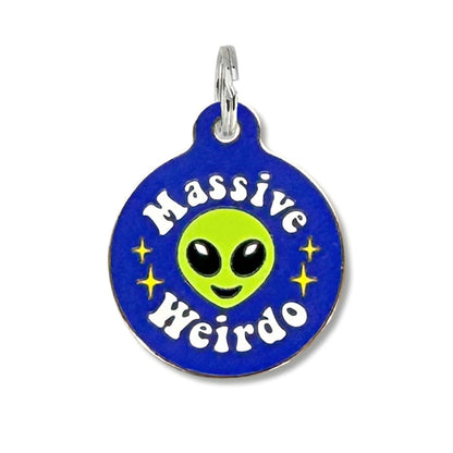 Bad Tags Massive Weirdo Enamel Dog ID Tag - Funny Hard Enamel Pet Tag - Dog.Dog.Cat.