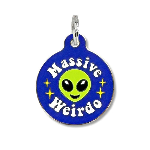 Bad Tags Massive Weirdo Enamel Dog ID Tag - Funny Hard Enamel Pet Tag - Dog.Dog.Cat.