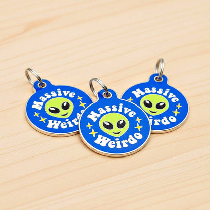 Bad Tags Massive Weirdo Enamel Dog ID Tag - Funny Hard Enamel Pet Tag - Dog.Dog.Cat.