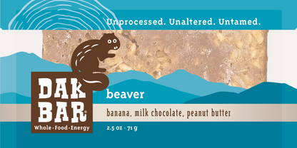 Beaver Bar -Milk Chocolate, Peanut Butter & Banana Snack Bar