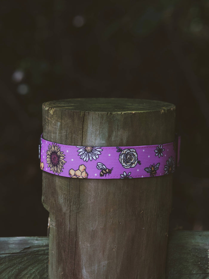 Bees Knees Lilac Dog Collar - Dog.Dog.Cat.