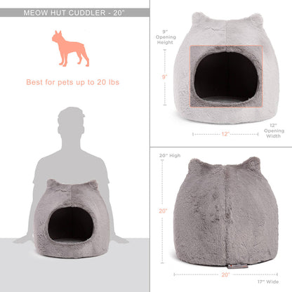 Pet Palette Distribution - Best Friends by Sheri Meow Hut Fur Grey MD - Dog.Dog.Cat.