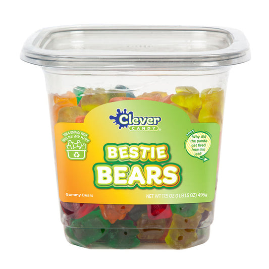 Bestie Bears Assorted Gummy Bear Candy Tub - 12 Count