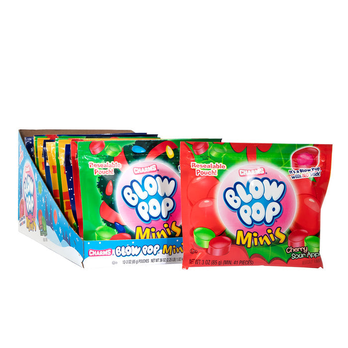 Blow Pop Minis Christmas Lollipops Pouch - 24 Count