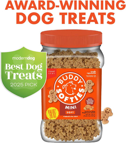 Buddy Softies Soft & Chewy Dog Treats, Peanut Butter, 20 oz. - Dog.Dog.Cat.