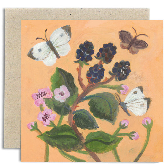 Butterflies and Blackberries Card