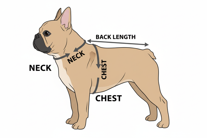 Dog Measurement Guide - Neck, Chest, and Back Length