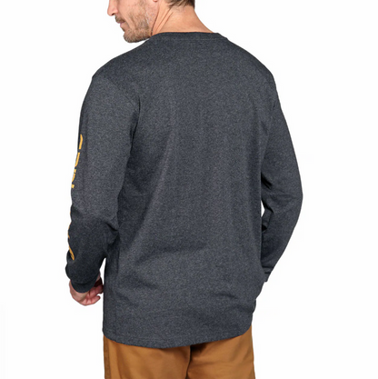 Carhartt Dearborn Relaxed Long Sleeve-Logo T-Shirt - Carbon Heather