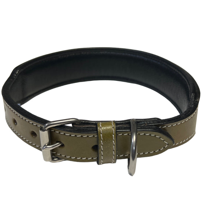 Carved and Beaded Leather Dog Collar AE9233 Carved Green - Dog.Dog.Cat.