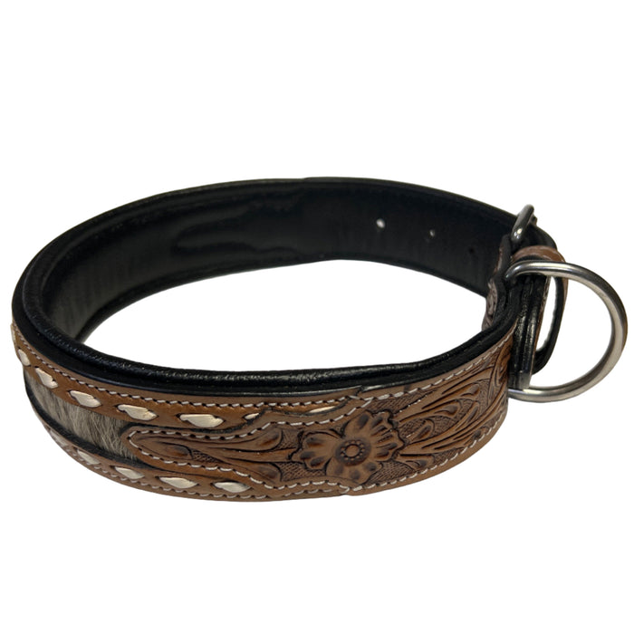 Carved and Beaded Leather Dog Collar AE9251 - Dog.Dog.Cat.