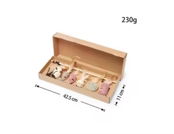 Cat Toy Kit in a Box - Wand Toy + 7 Toys (2 Attachments + 5 Standalone) - Complete Play Set - Dog.Dog.Cat.