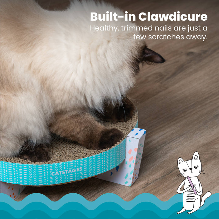 Pet Palette Distribution - Catstages Scratch, Snuggle & Rest Cat Scratcher With Catnip - Dog.Dog.Cat.