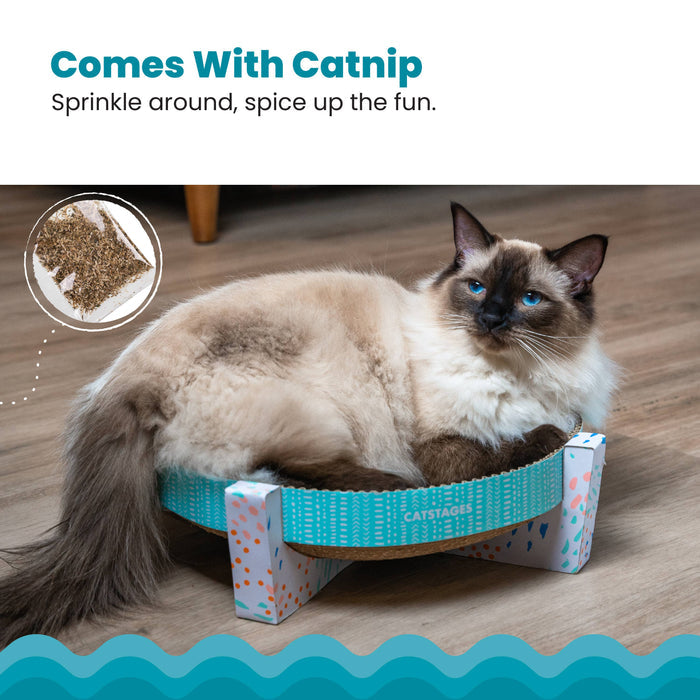 Pet Palette Distribution - Catstages Scratch, Snuggle & Rest Cat Scratcher With Catnip - Dog.Dog.Cat.
