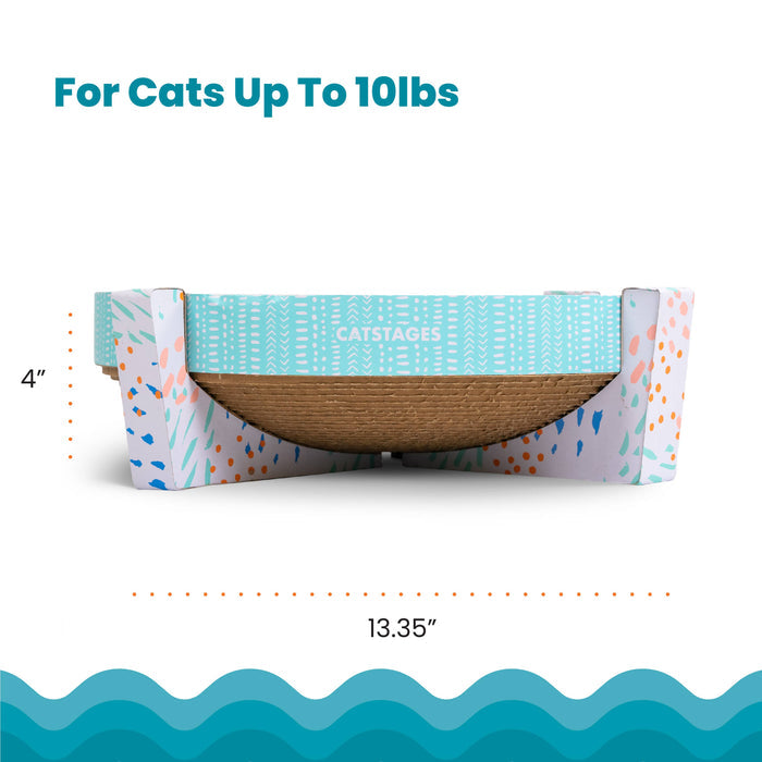 Pet Palette Distribution - Catstages Scratch, Snuggle & Rest Cat Scratcher With Catnip - Dog.Dog.Cat.