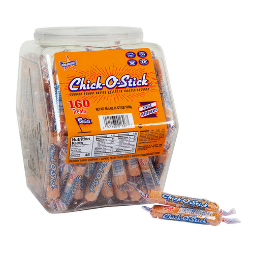 Chick O Stick Peanut Butter Candy Rolls Tub - 160 Count