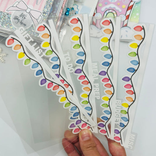 Christmas Lights Border Dividers - TOP TABS