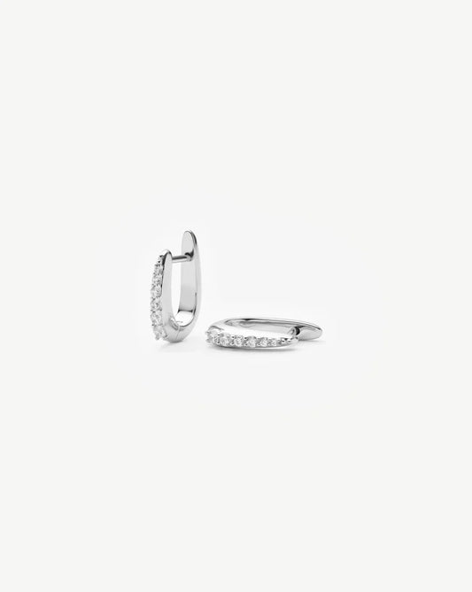 Claw Huggies | Silver Plated/Pavé Earrings Missoma