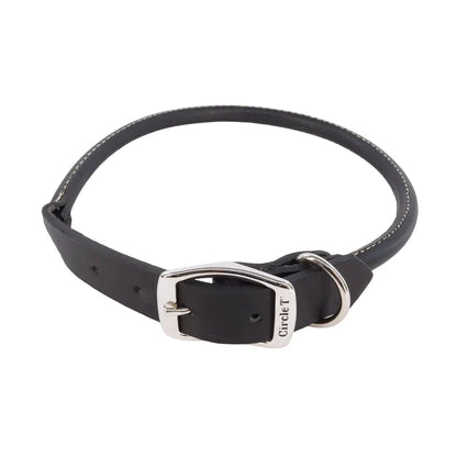 Coastal Pet Circle T Round Leather Dog Collar - Rolled Leather - Dog.Dog.Cat.