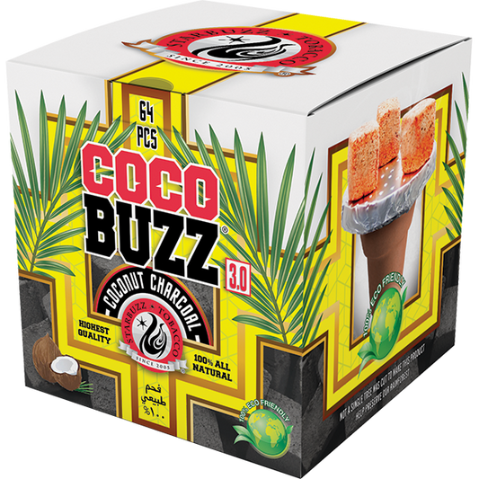 CocoBuzz 3.0 Coconut Charcoal 64pc (Wholesale)