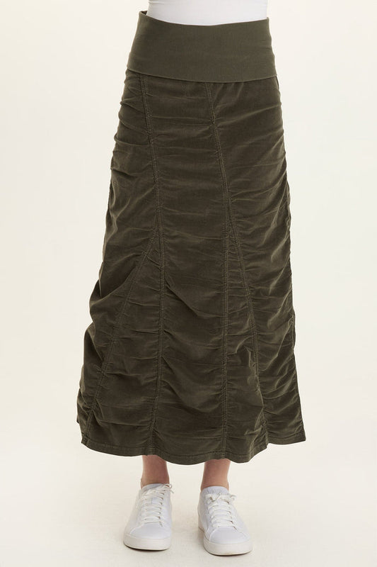 Wearables Cord Shirred Peasant Skirt
