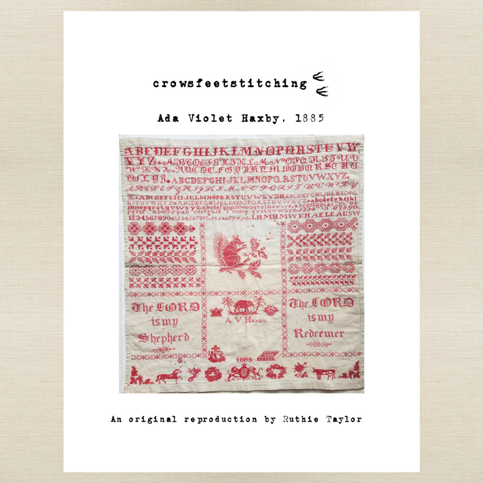 Crowsfeetstitching - Ada Violet Haxby 1885 - Booklet Chart